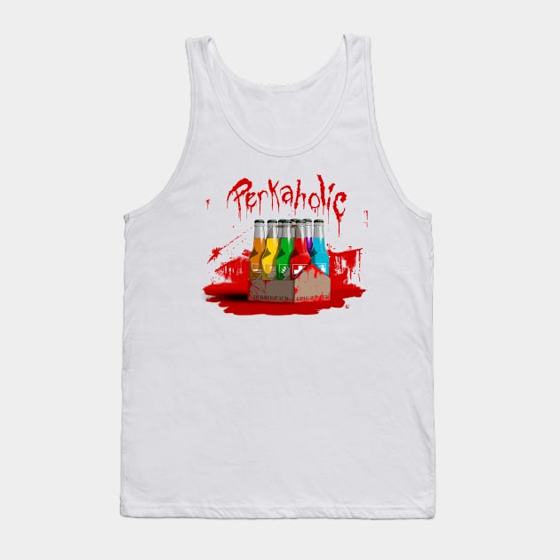 Zombie 8-Pack Bloodied Perkaholic on Crème Tank Top by LANStudios